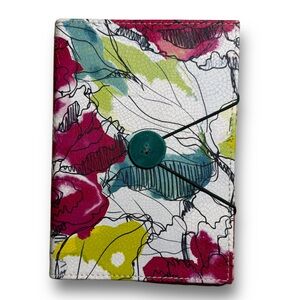 A. COZZI FLORAL PRINTED SUEDE LINED JOURNAL